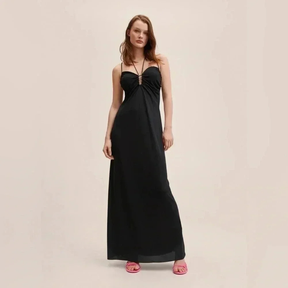 Mango Ruched Detail Dress NWT